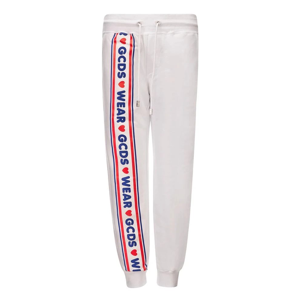 GCDS White Cotton Joggers (Workout Pants) - M - Image 2