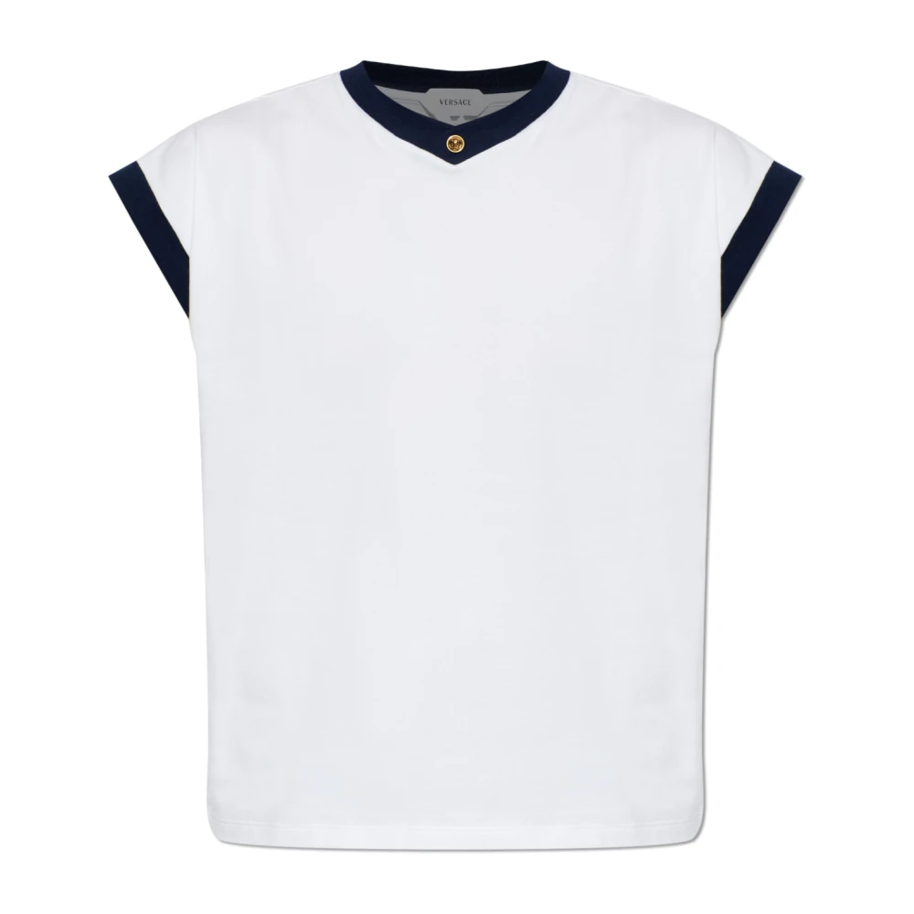 Versace Uomo Bianco Top, L, New,