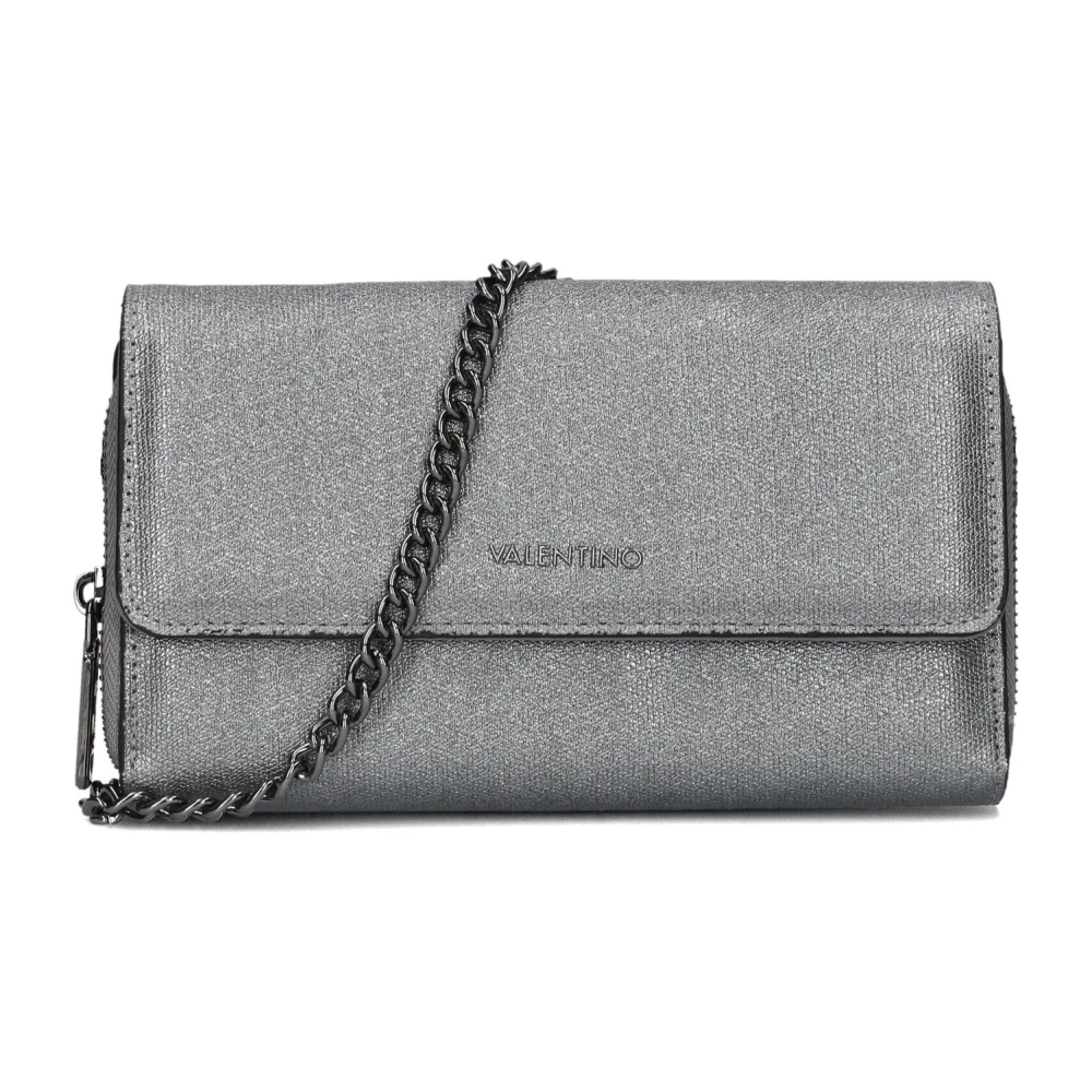Valentino by Mario Valentino Zilveren Pochette Portemonnee Gray Dames