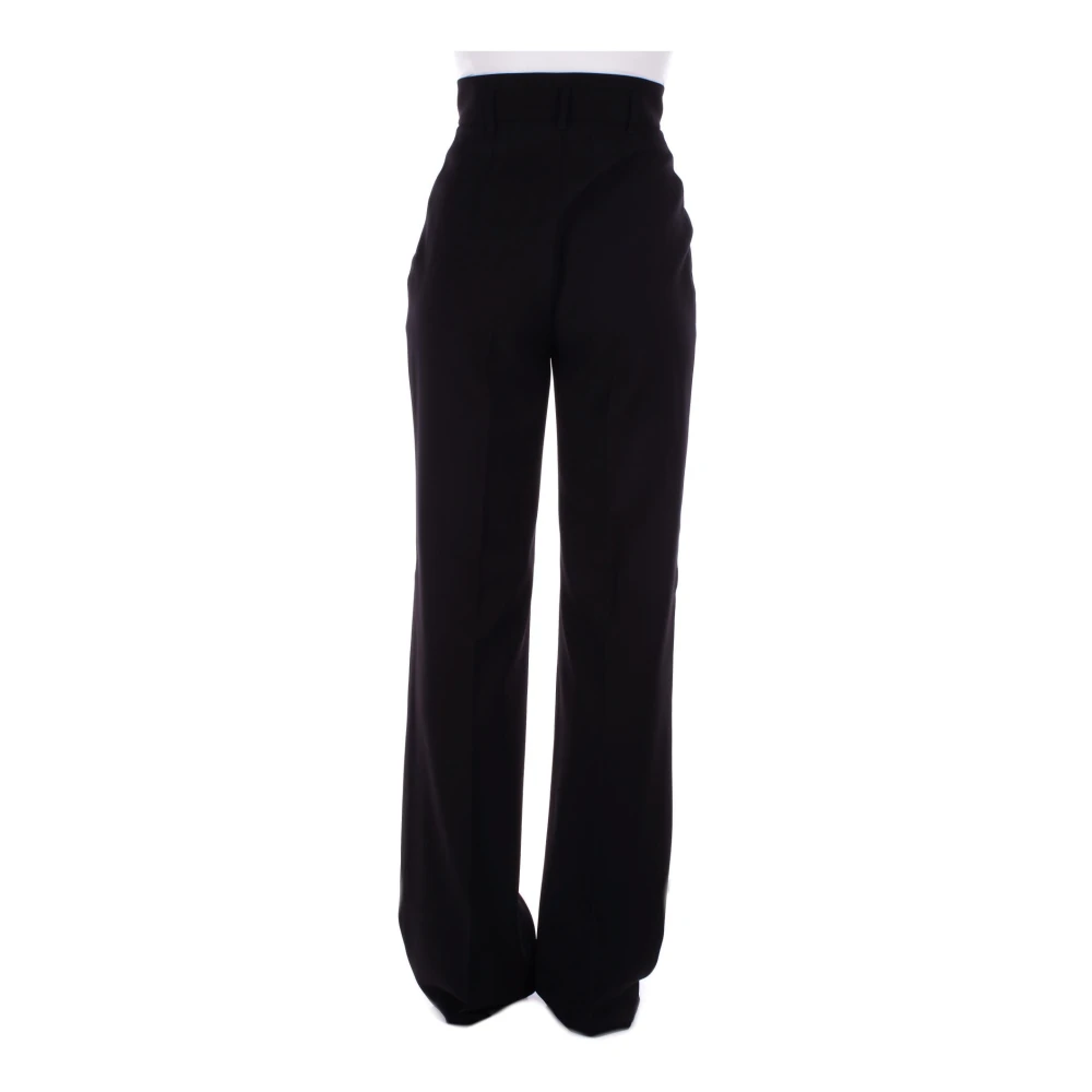 Max Mara Zwarte wollen broek ritssluiting Black Dames