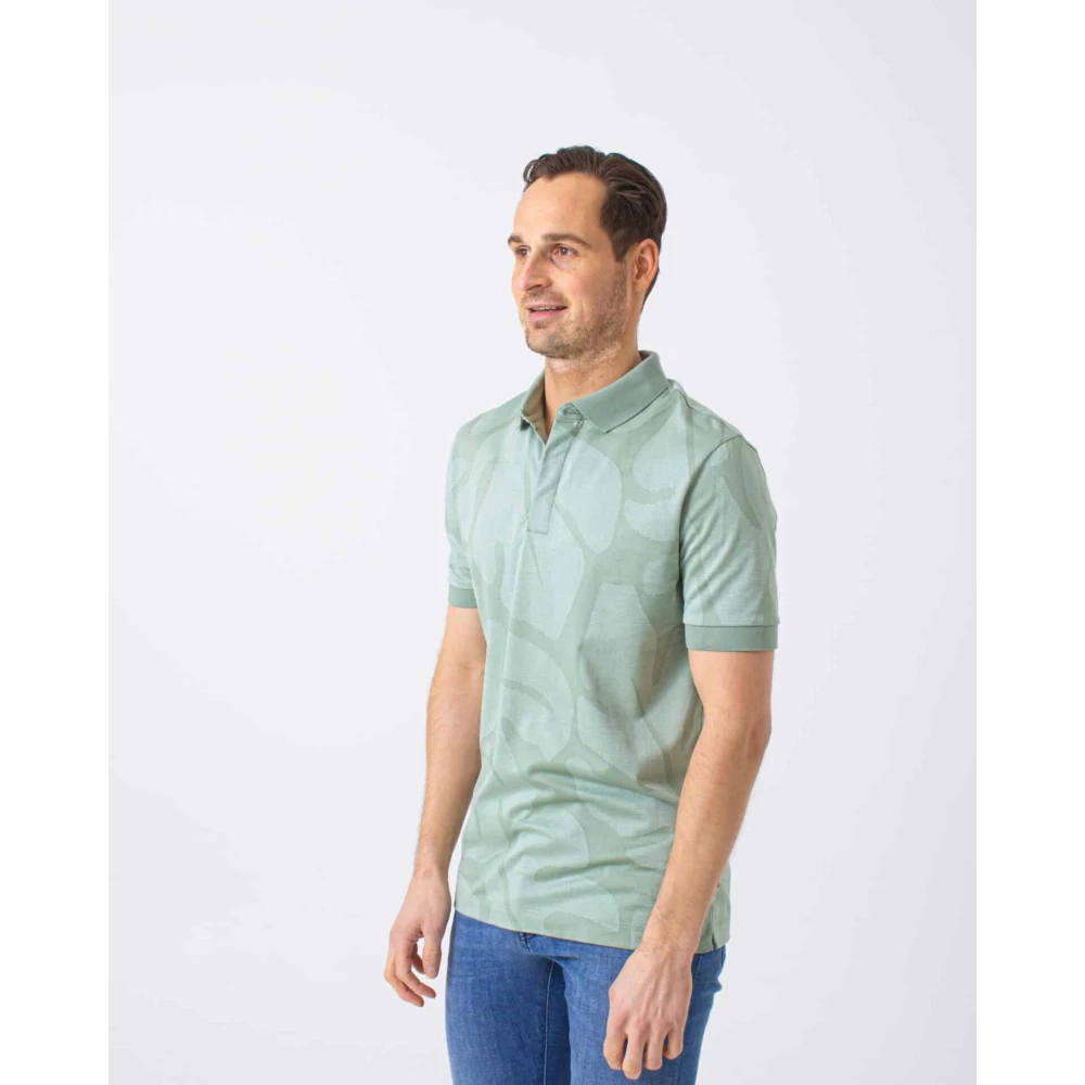 Hugo Boss Gedrukte Poloshirts Green Heren