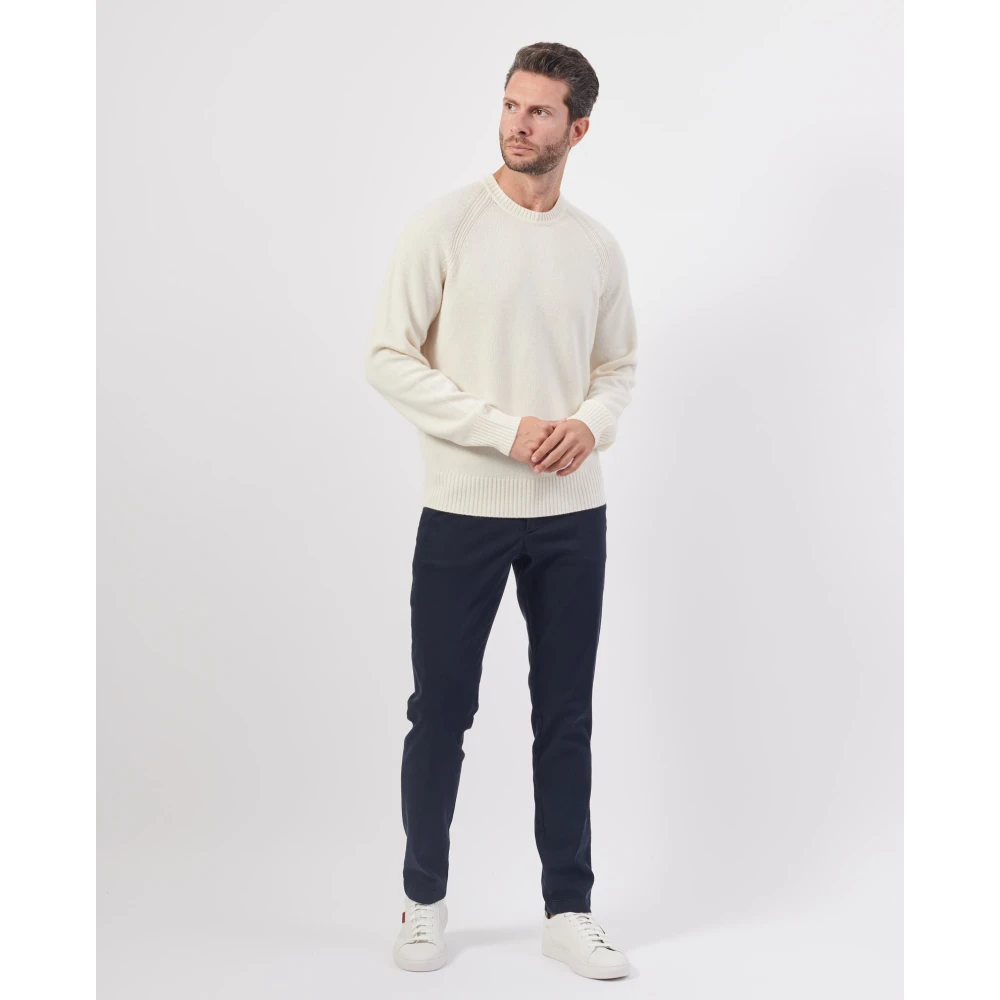 Hugo Boss Witte Cashmere Sweater Regular Fit White Heren
