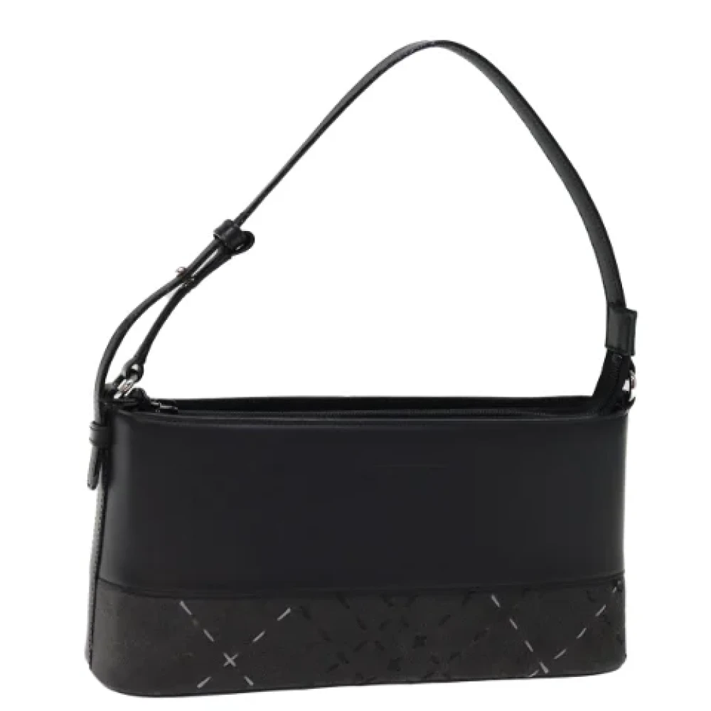 Burberry Vintage Pre-owned Leather handbags Black Dames