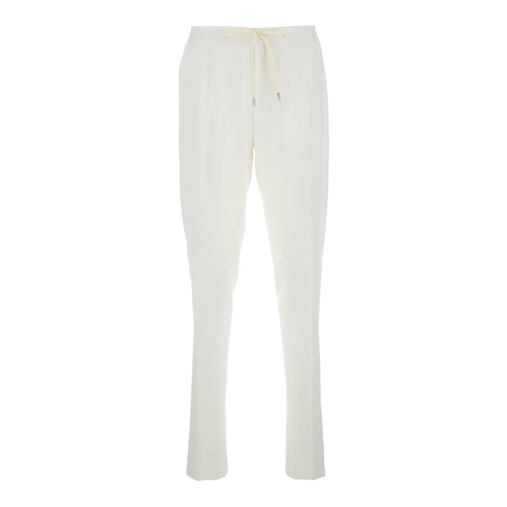 Lardini Witte katoenen broek met elastische taille White Heren
