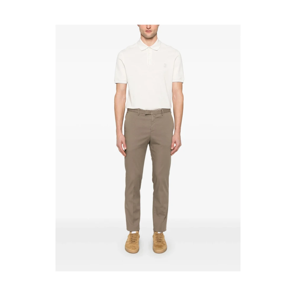 Pt01 Lichtbruine casual broek met zakken Brown Heren