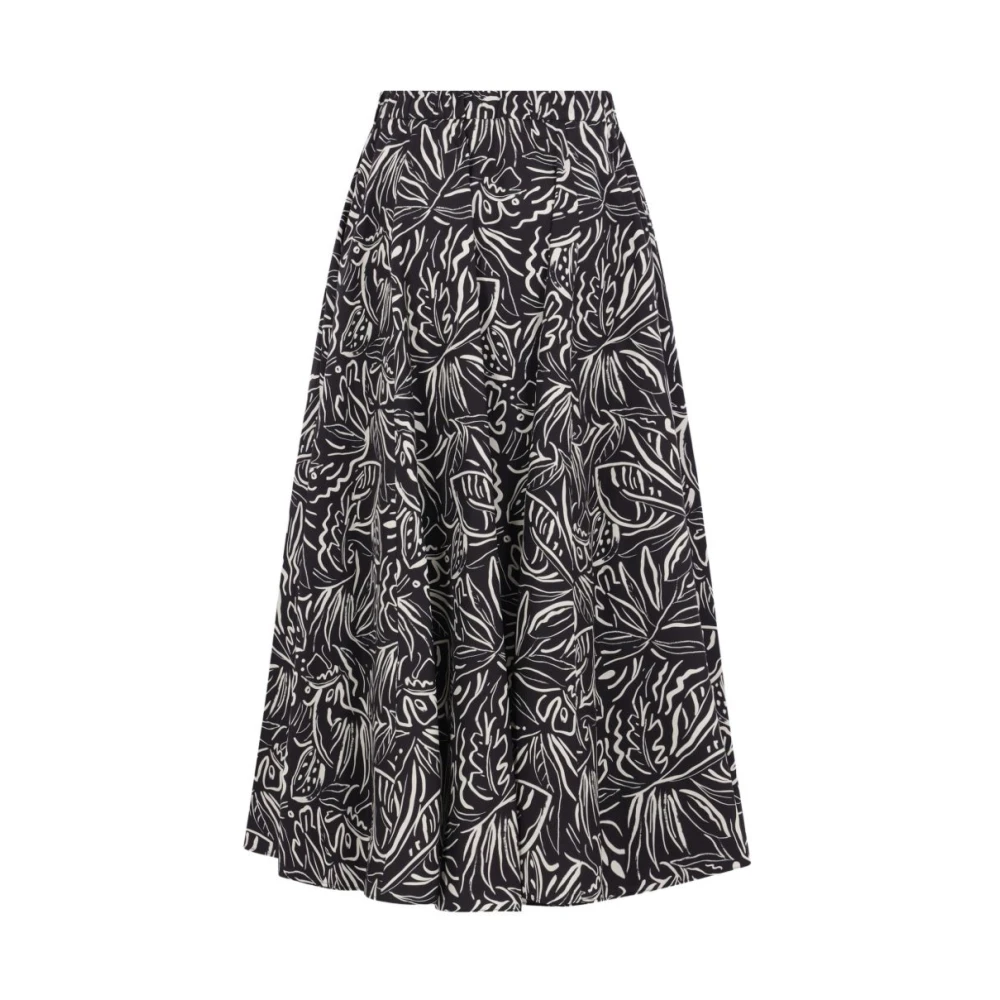 Aspesi Women's Black Maxi Skirts, Xs, Cotton Poplin Skirt