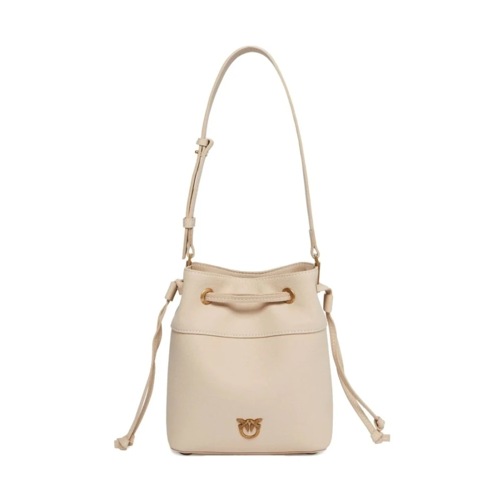 Pinko Women's Beige Bucket Bags, One Size, Mini Shoulder Bag