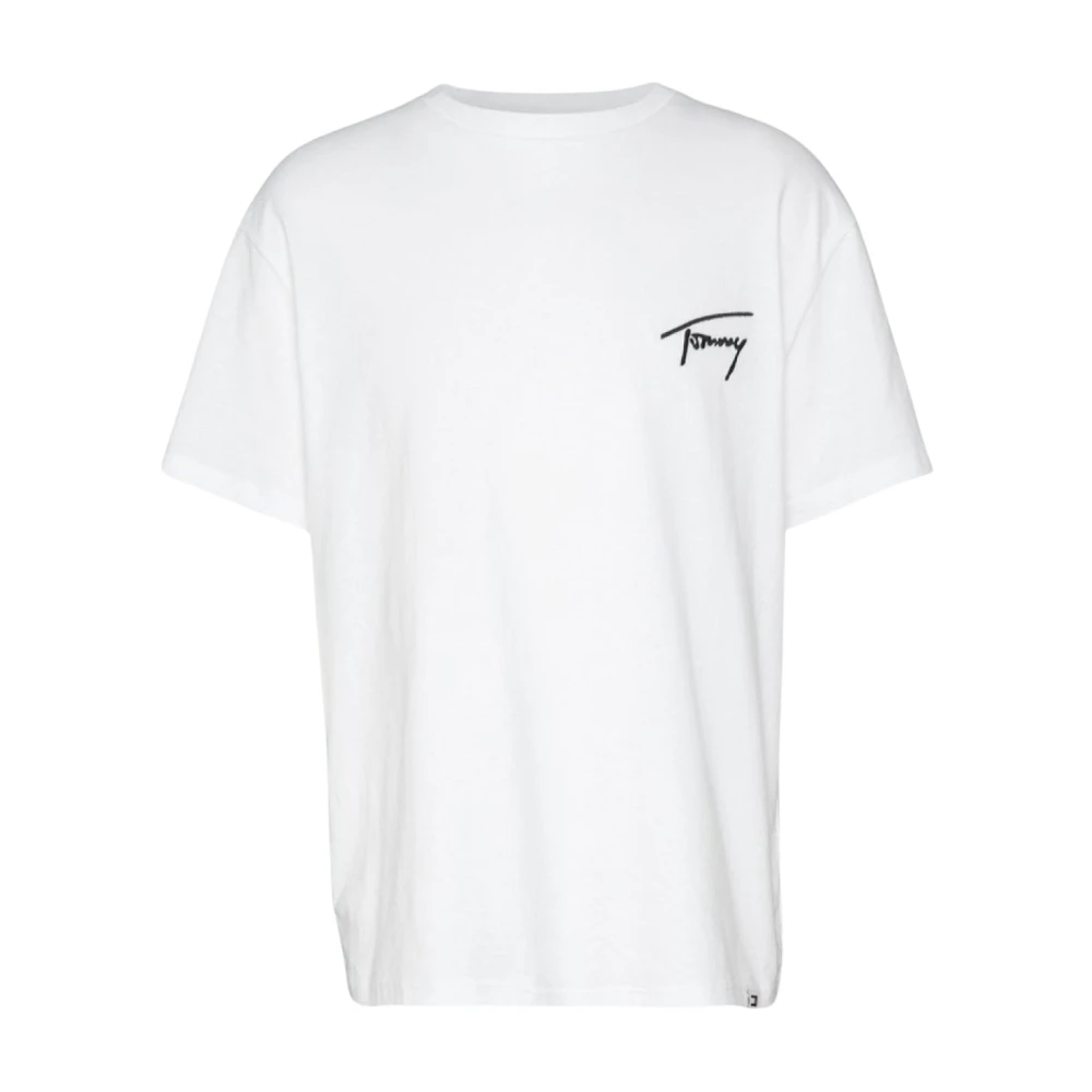 Tommy Jeans Handtekening T-shirt Wit White Heren