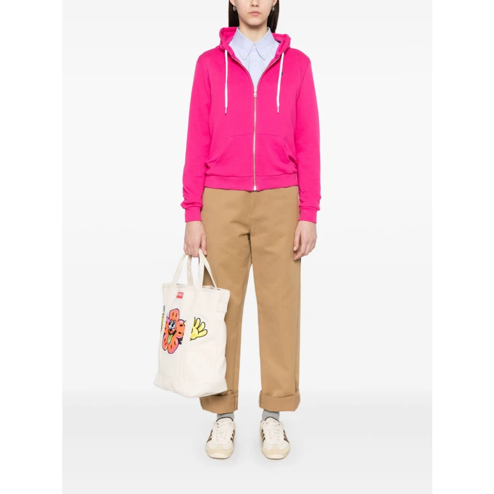 Polo Ralph Lauren Roze Hoodie met Rits Pink Dames