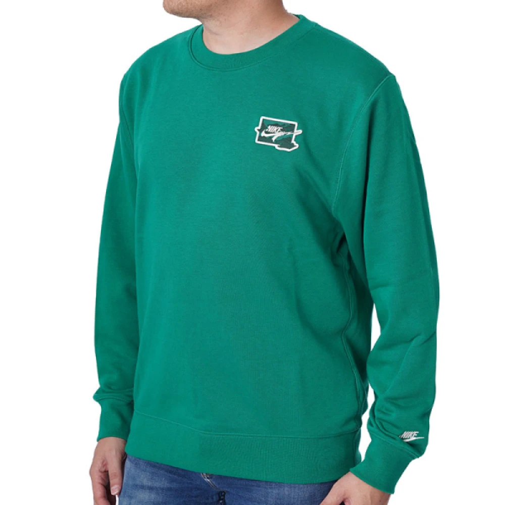 Nike Heren Logo Sweater Green Heren