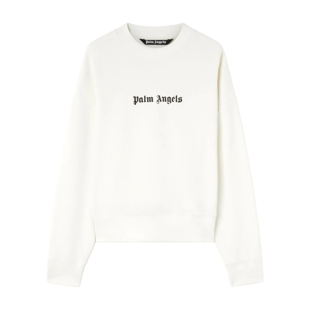 Palm Angels Logo Print Sweaters Beige Heren