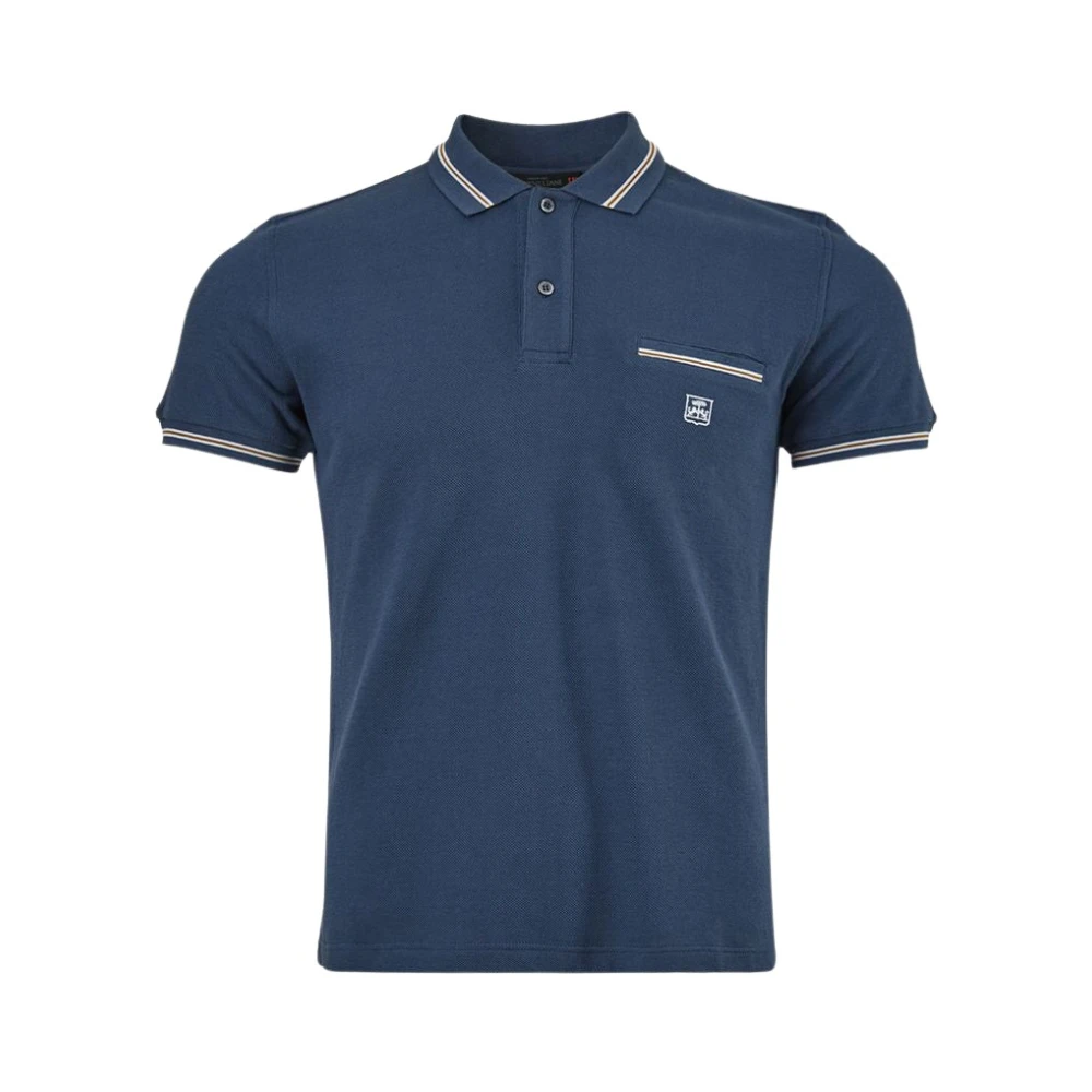 Corneliani Blauw Italiaans Katoenen Poloshirt Blue Heren