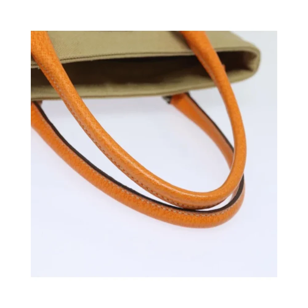 Prada Vintage Pre-owned Canvas prada-bags Orange Dames