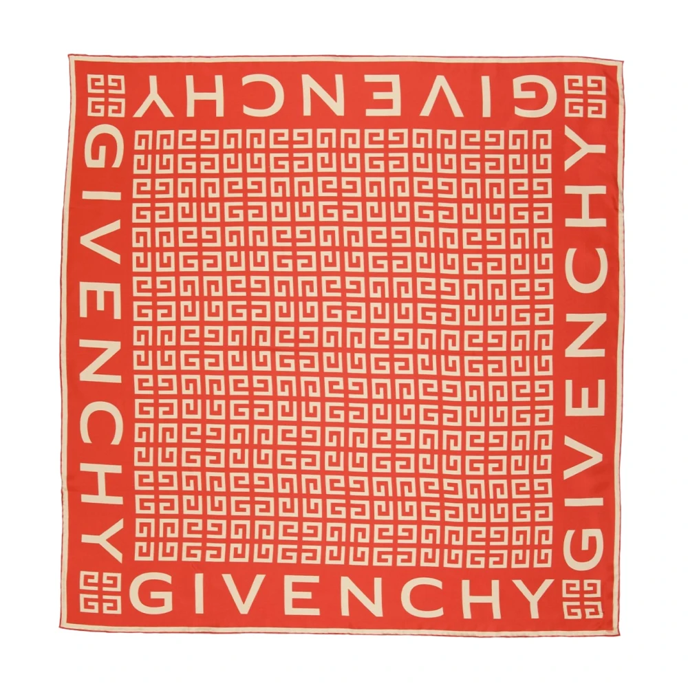 Givenchy Zijden Vierkante Sjaal 4G Red Dames