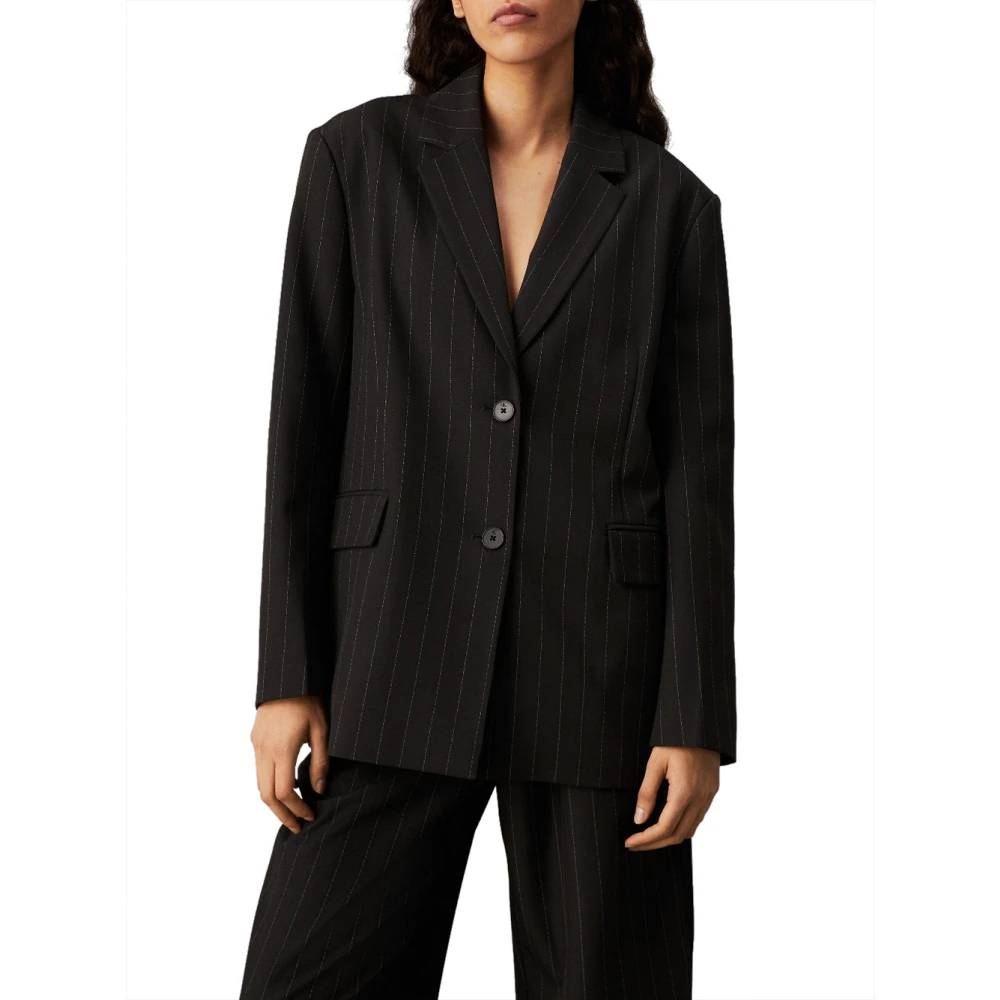 Calvin Klein Zwarte Jassen Collectie Black Dames