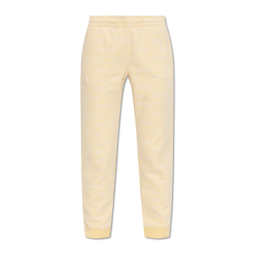 Moschino Sweatpants met logo Yellow Dames