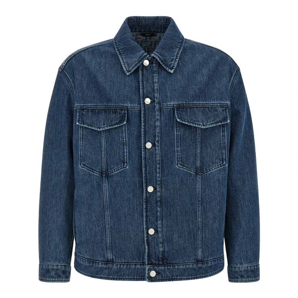 Fendi Men's Blue Denim Jackets, M, Jeans Jacket