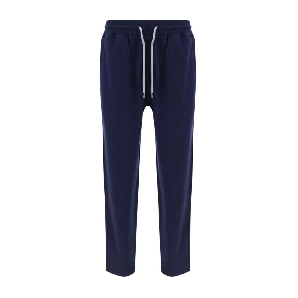 BRUNELLO CUCINELLI Sweatpants met elastische tailleband in joggerstijl Blue Heren