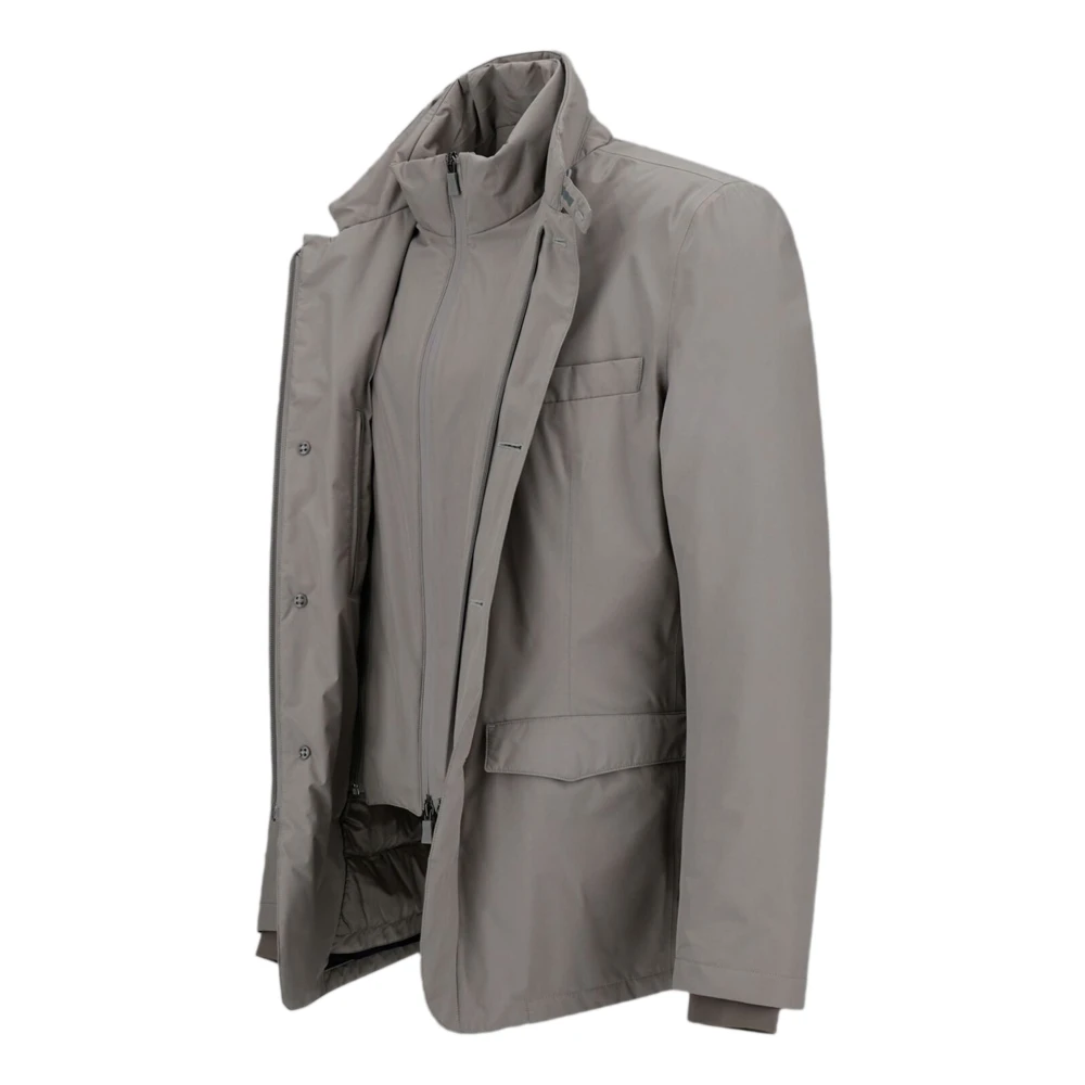 Herno Grijze Blazer met Gore-Tex Membraan Gray Heren