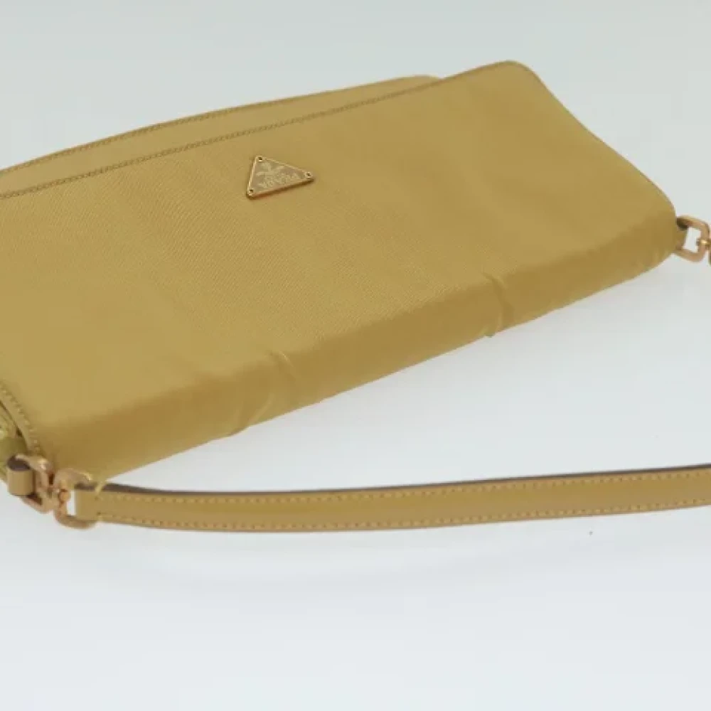 Prada Vintage Pre-owned Nylon pouches Yellow Dames