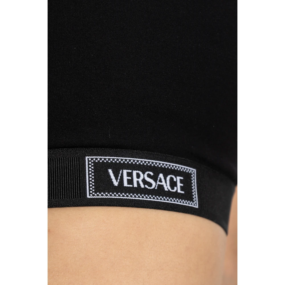 Versace Crop Top Black Dames