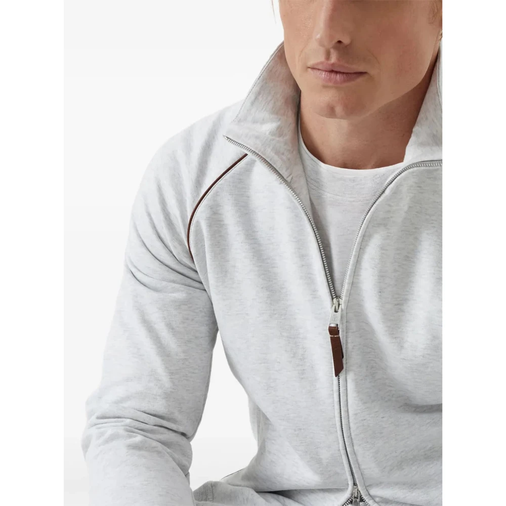 BRUNELLO CUCINELLI Sportieve Sweater C3657 Perla Gray Heren