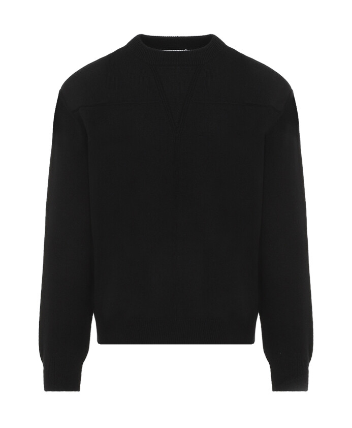pull-noir-luxueux-en-laine-melangee