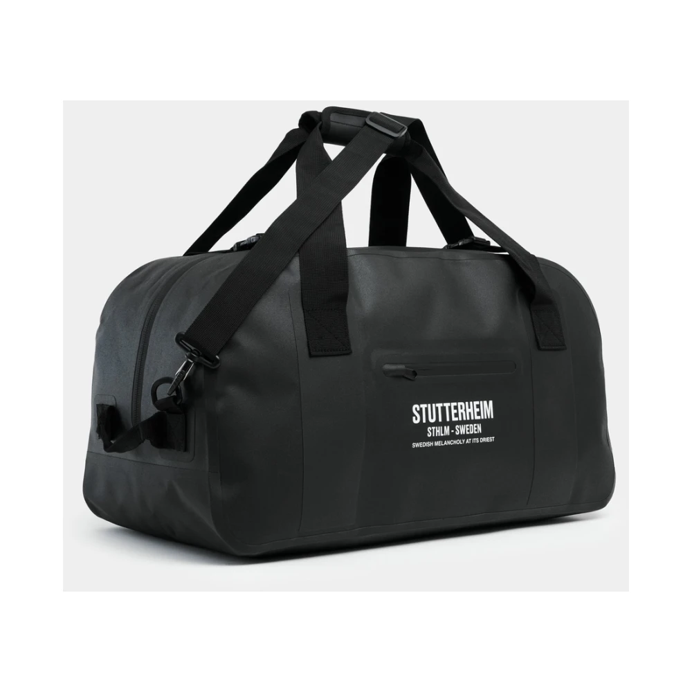 Stutterheim Waterdichte Duffel Tas met Voorvak Black Heren