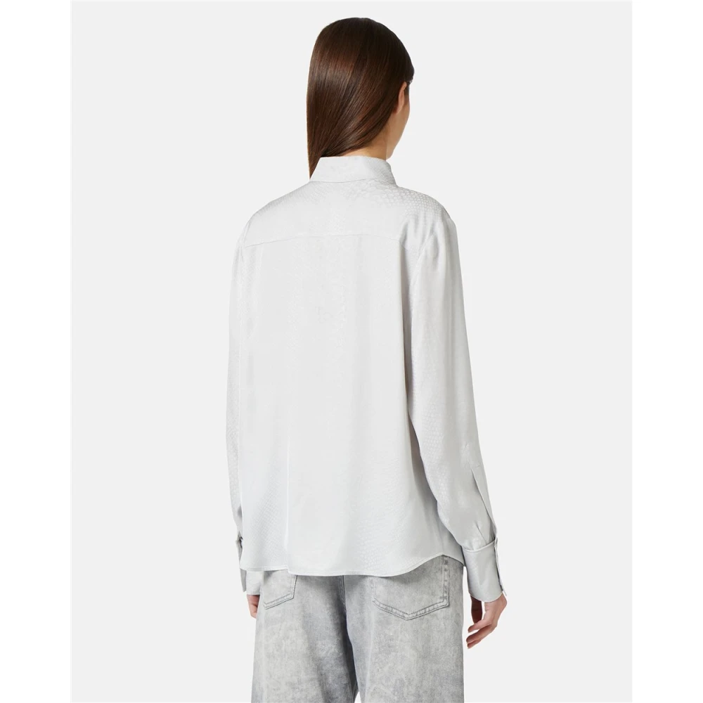Iceberg Viscose shirt met slangenontwerp Gray Dames