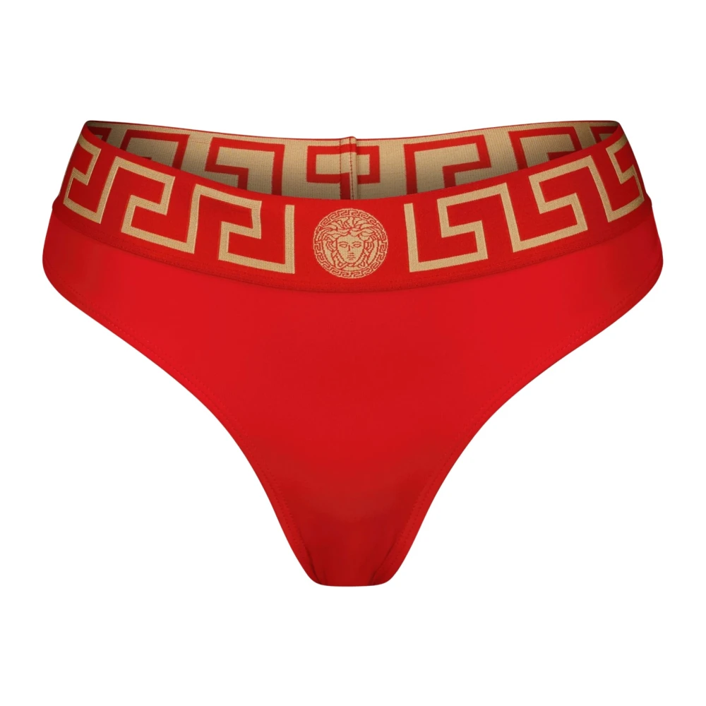 Versace Medusa Greca Bikini Underdel Red, Dam