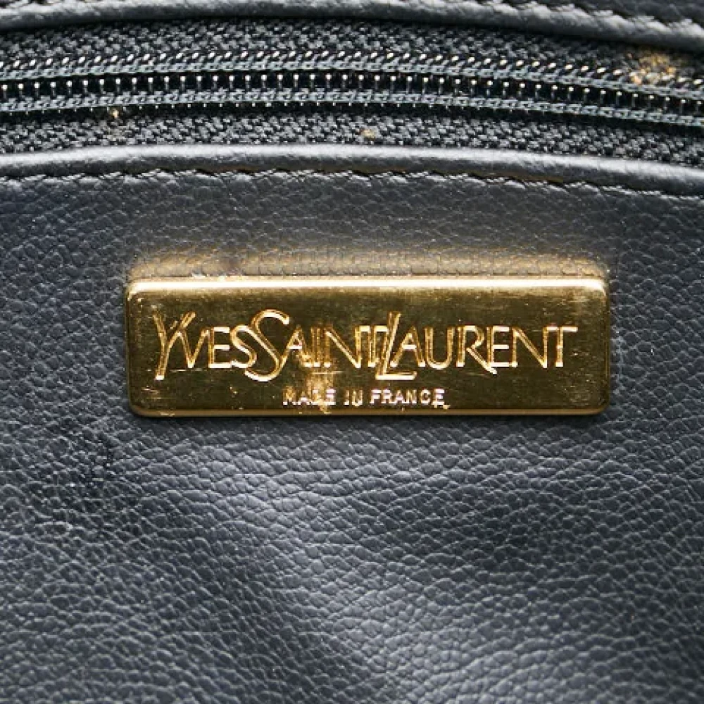 Yves Saint Laurent Vintage Pre-owned Leather handbags Blue Dames