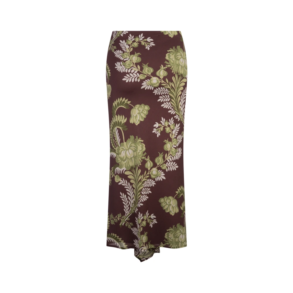 ETRO Bordeaux Bloemenprint Midi Rok Multicolor Dames
