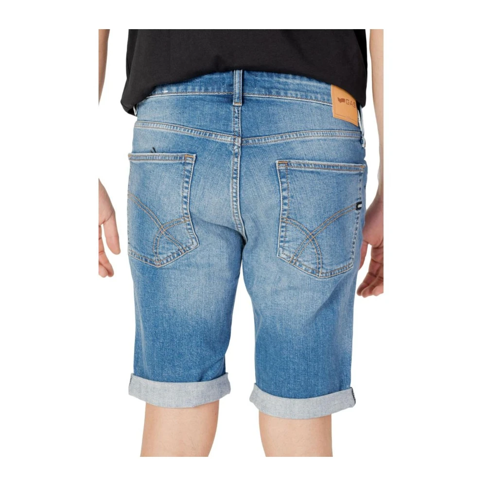 GAS Stretch katoenen Bermuda shorts collectie Blue Heren