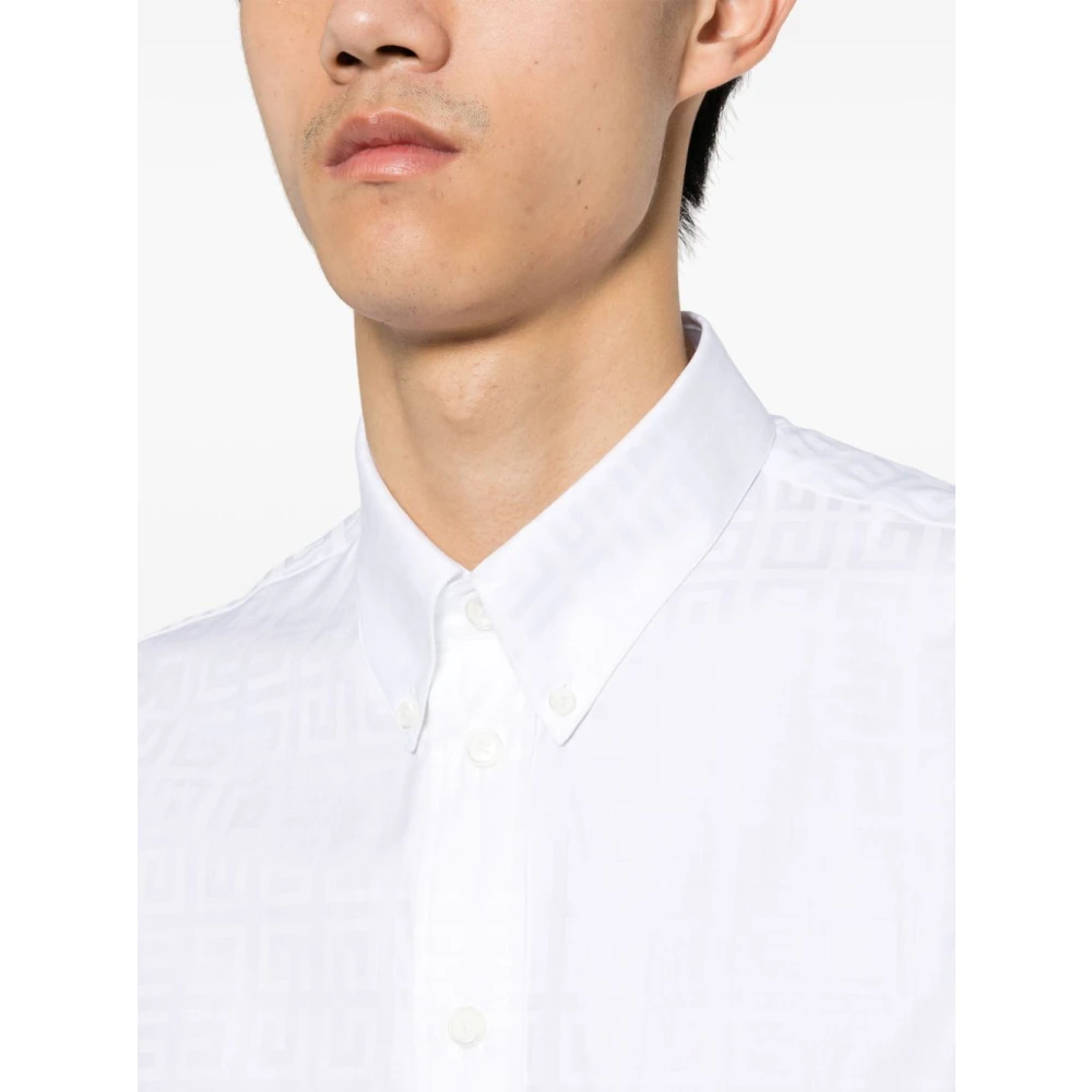 Givenchy Wit Monogram Formeel Overhemd White Heren
