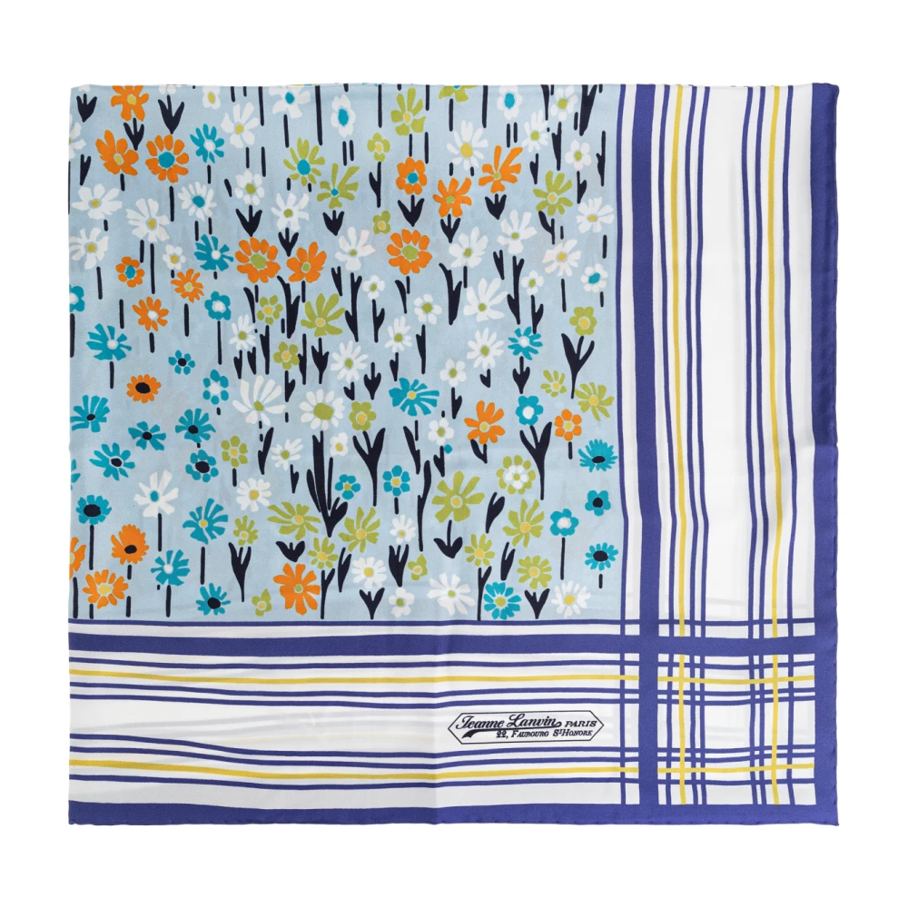 Lanvin Donna Multicolor Foulard Con Motivo Floreale