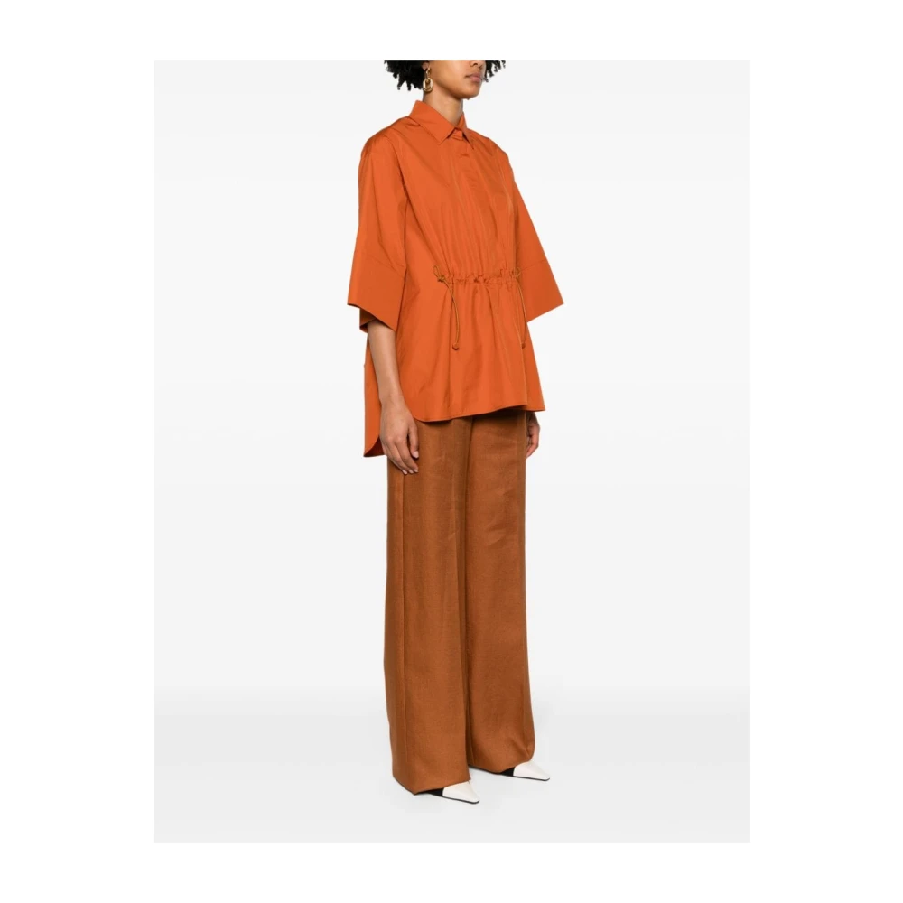 Max Mara Bruine jassen met trekkoord taille Brown Dames