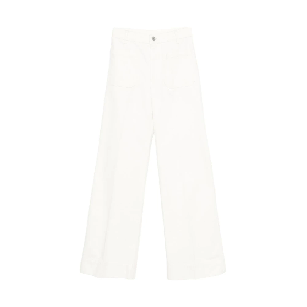 Victoria Beckham Alina Jeans - Female - Wide Jeans - White - W27 - Jeans