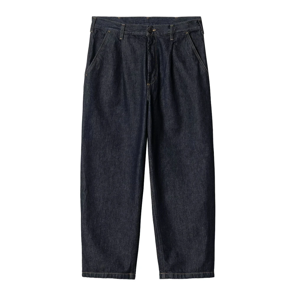 Carhartt WIP Denim Jeans met Amerikaanse zak 100% katoen Blue Heren
