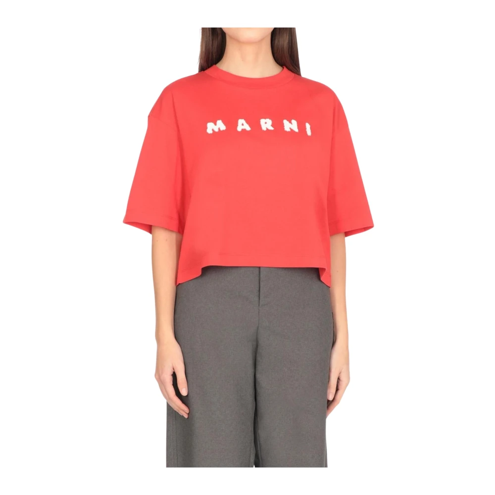 Marni - Tops > T-Shirts - Orange - Marni - Modalova
