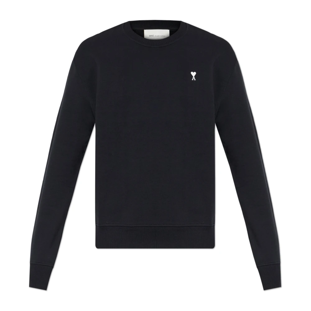 Ami Paris Mannelijk Zwart Hoodies & Sweatvesten Heren, M, Katoen, De Coeur Sweatshirt