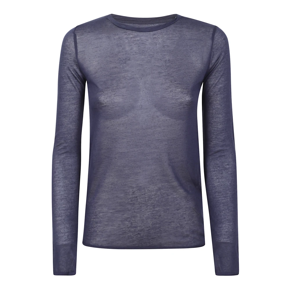 Majestic filatures Blauwe Micromodal Cashmere T-shirts en Polos Blue Dames