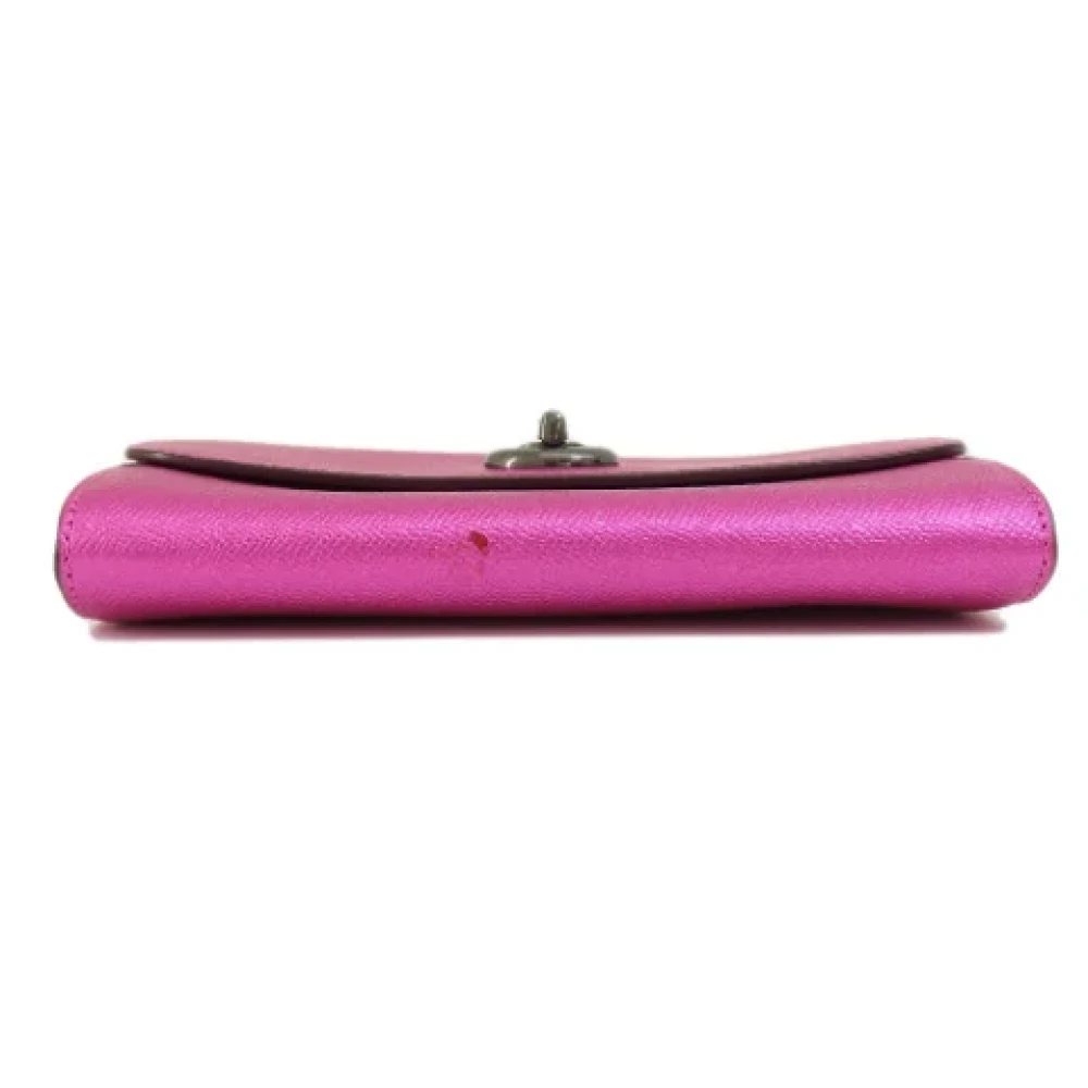 Coach Pre-owned Leather wallets Pink Dames