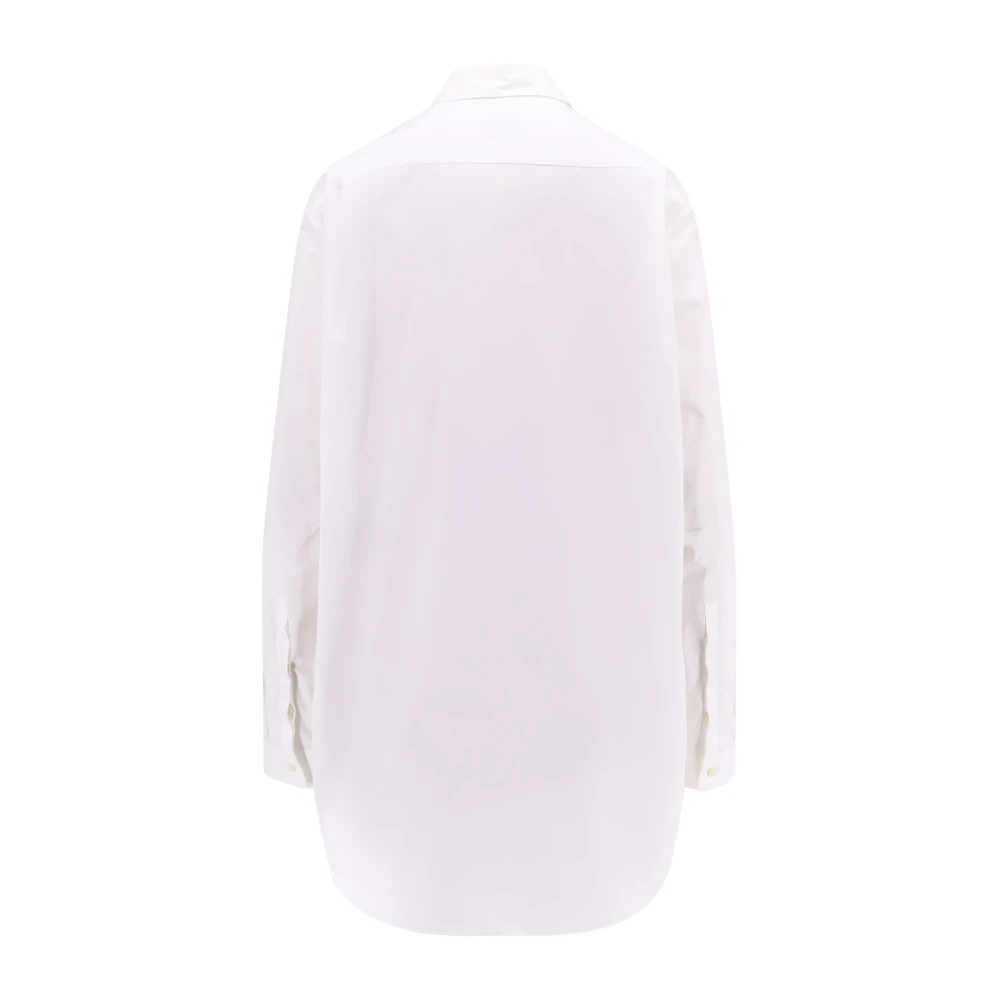 Moncler Katoenen shirt met logopatch White Dames