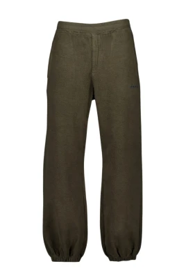 Grön Stonewashed Joggers med Logo