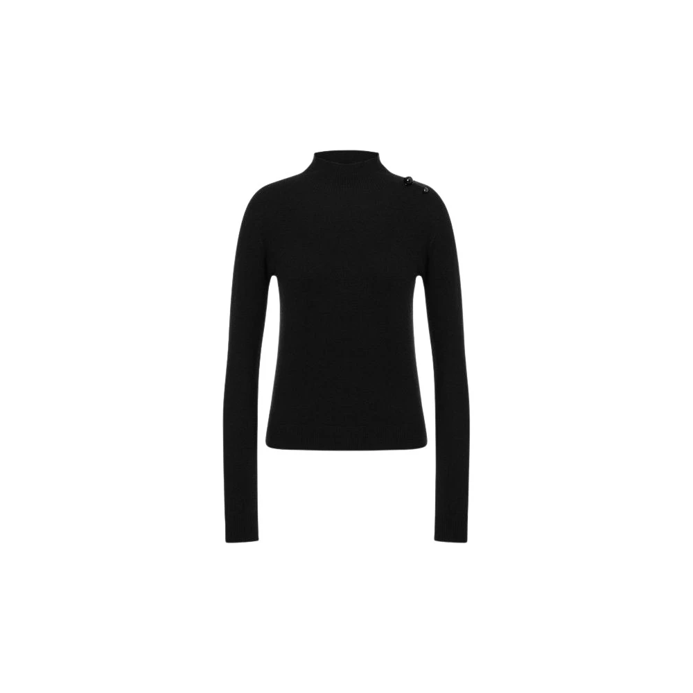 Alberta Ferretti Women's Black Cashmere Knitwear, M, Jumper In Pure Cashmere
