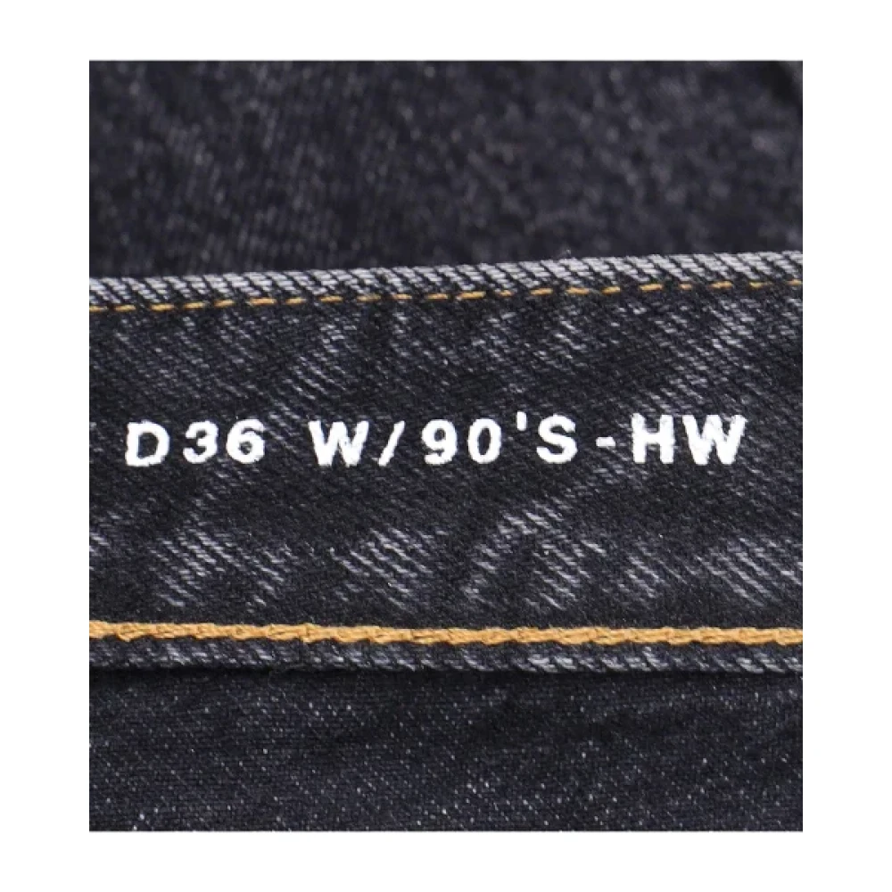 Yves Saint Laurent Vintage Pre-owned Cotton jeans Black Dames