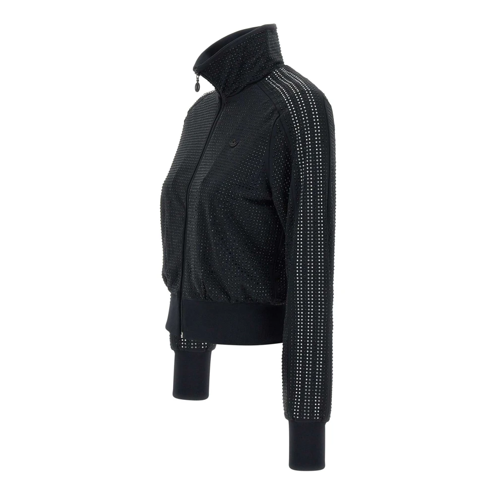 Adidas Rhinestone Track Top Sweatshirt Zwart Black Dames