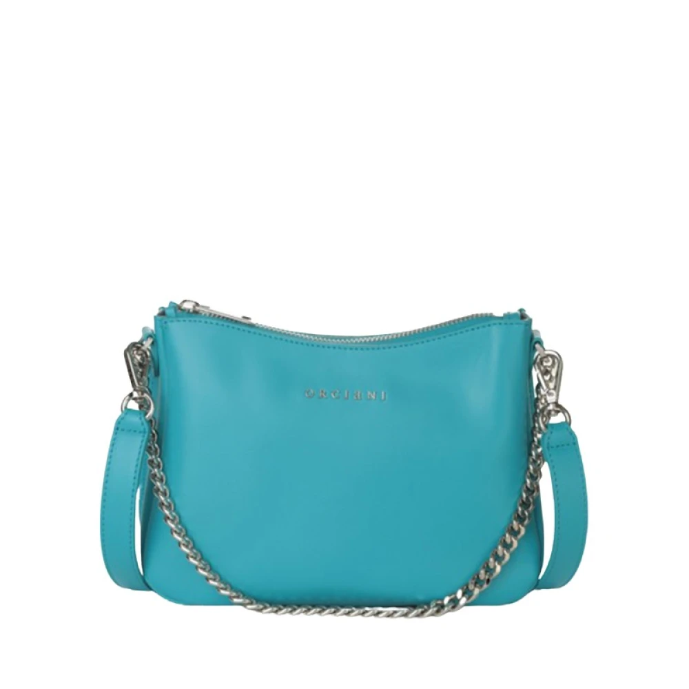 Orciani Vrouw Blauw Tassen Dames, One Size, Leer, Leren Schoudertas