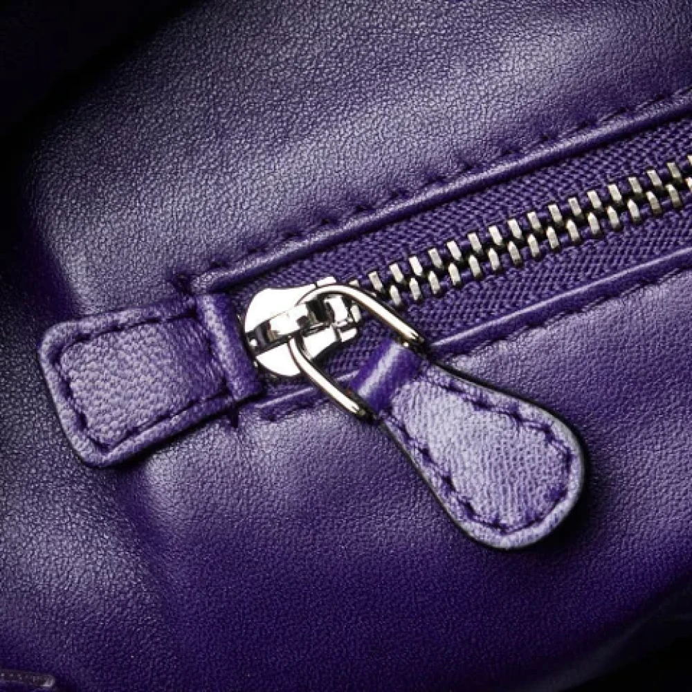 Loewe Pre-owned Leather handbags Purple Dames