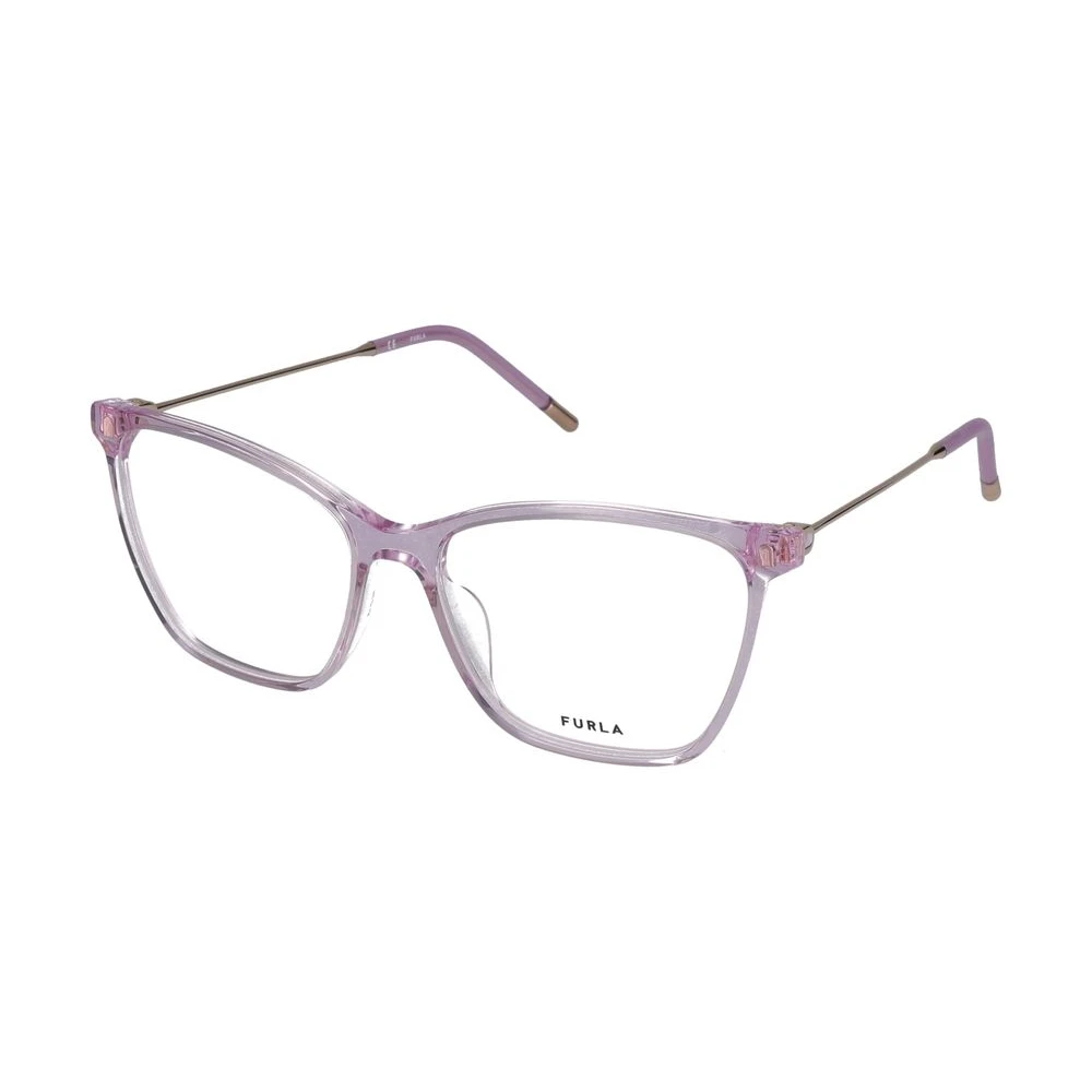 Furla Women's Purple Glasses, 54 Mm, Lilla Transparent Eyeglasses Lucido Style